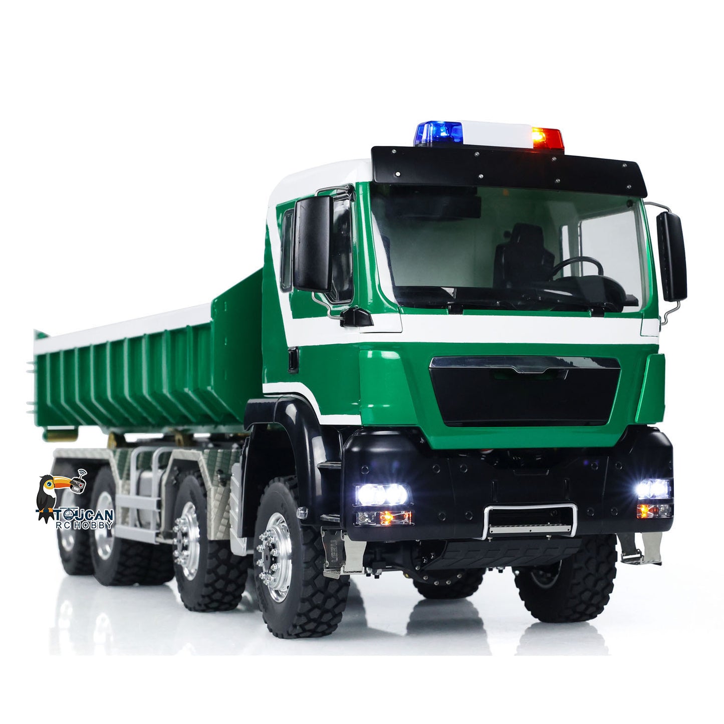 LESU 8x8 1/14 RC Hydraulic Roll On Dumper Truck RTR Radio Control Full Dump Cars Lights Sounds