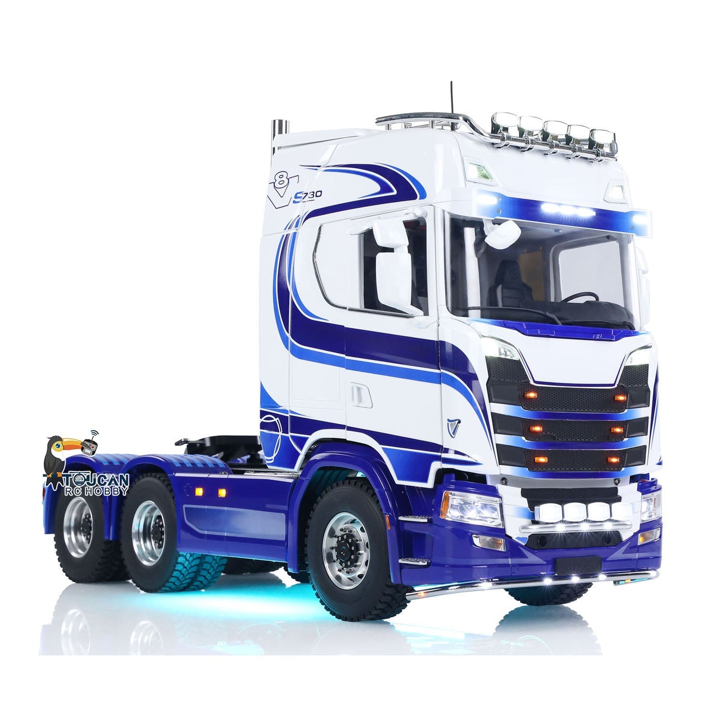 TOUCAN 770S 1/14 RC Tractor Truck FPV Smoke Sound 2Speed RTR Model 6x6 Metal Chassis Radio Controlled Lorry Car ST8 Battery