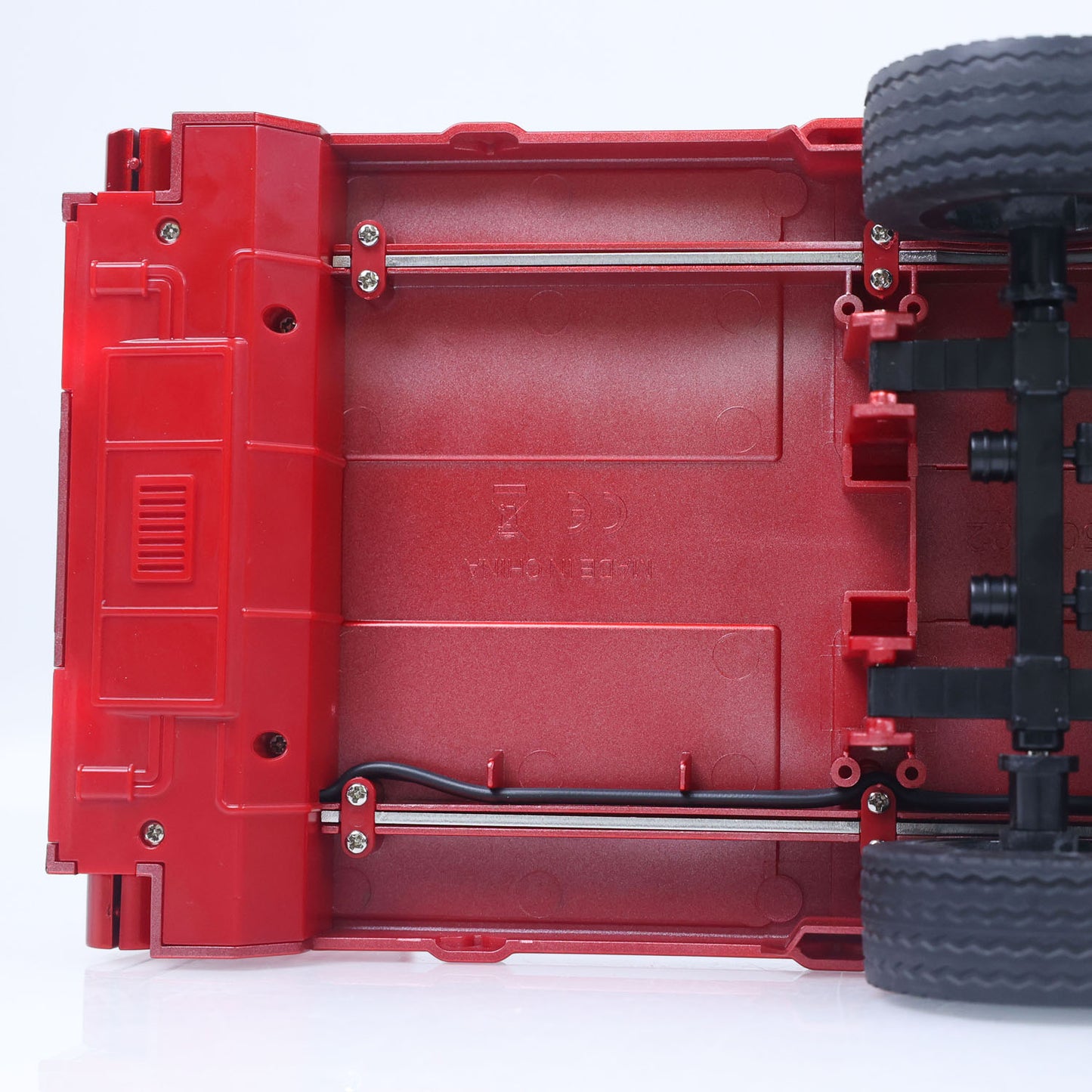 Fast Shipping 3 Axle Plastic Semi Trailer Flatbed 1502 for 1/18 Remote Control Tractor Truck HUINA 1501 RC Lorry Car Model Upgrade Parts
