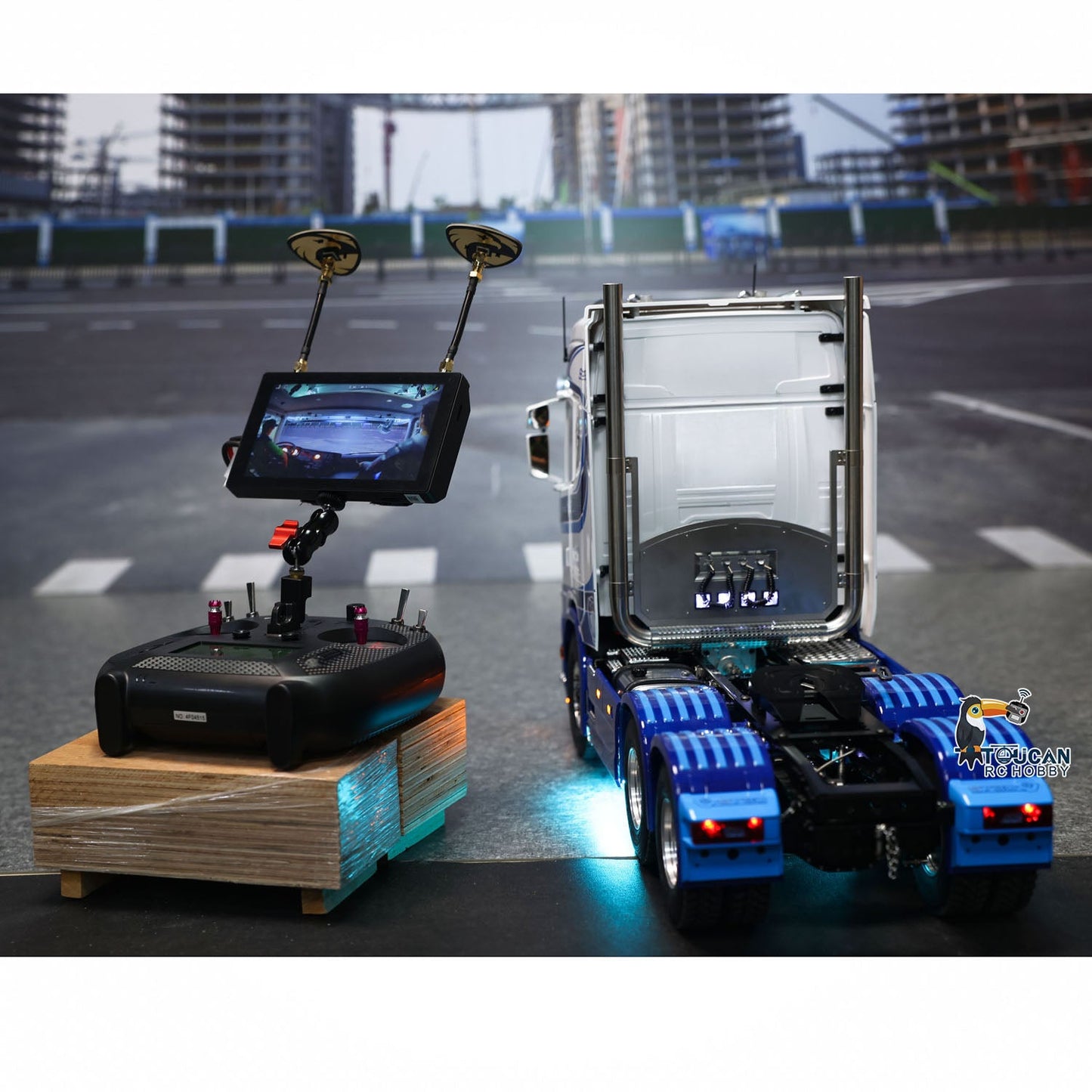 TOUCAN 770S 1/14 RC Tractor Truck FPV Smoke Sound 2Speed RTR Model 6x6 Metal Chassis Radio Controlled Lorry Car ST8 Battery