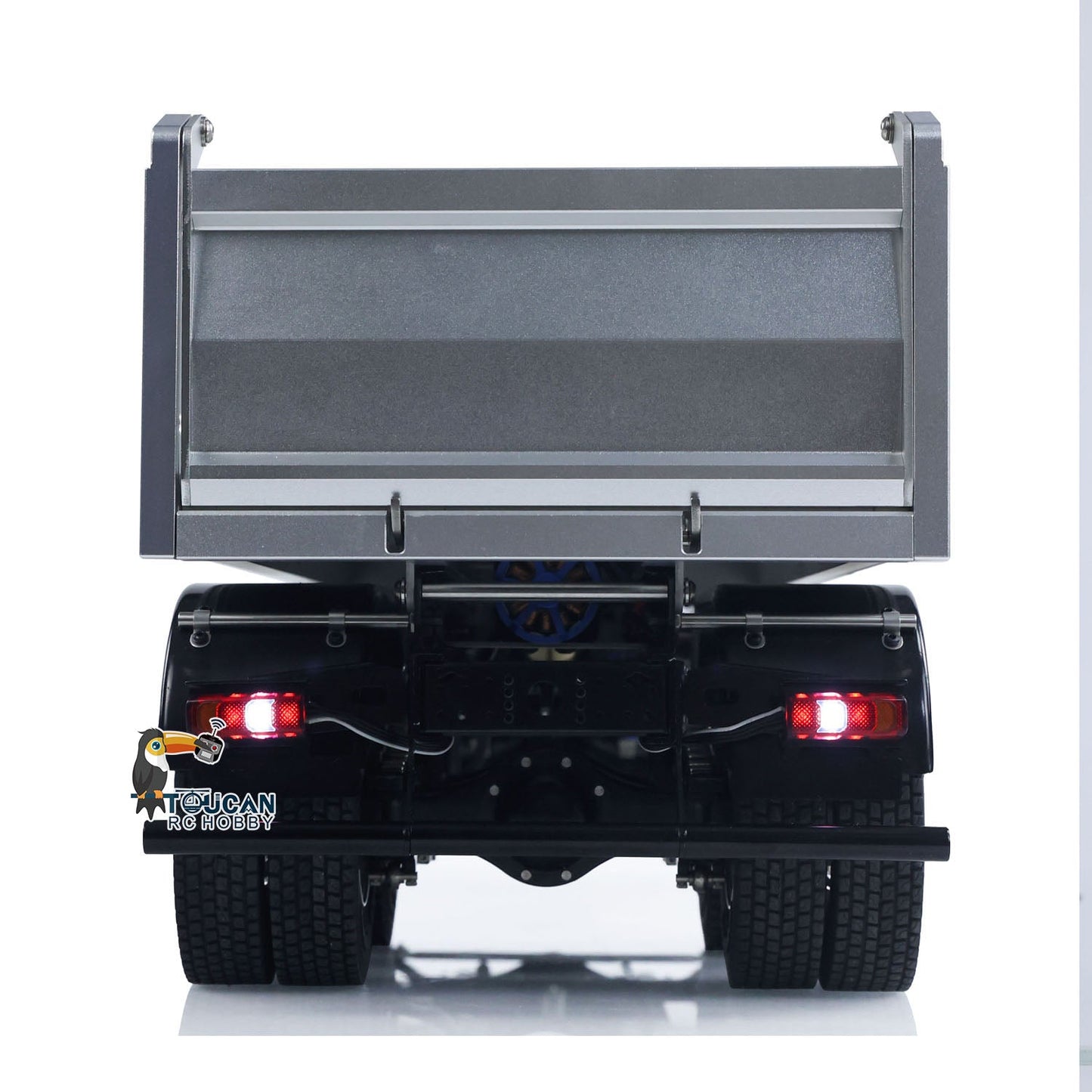 2Speed 3348 Metal Chassis 1/14 RTR RC Hydraulic Dumper Remote Control Tipper Model NO Lock Differential Axle Light Sound Battery