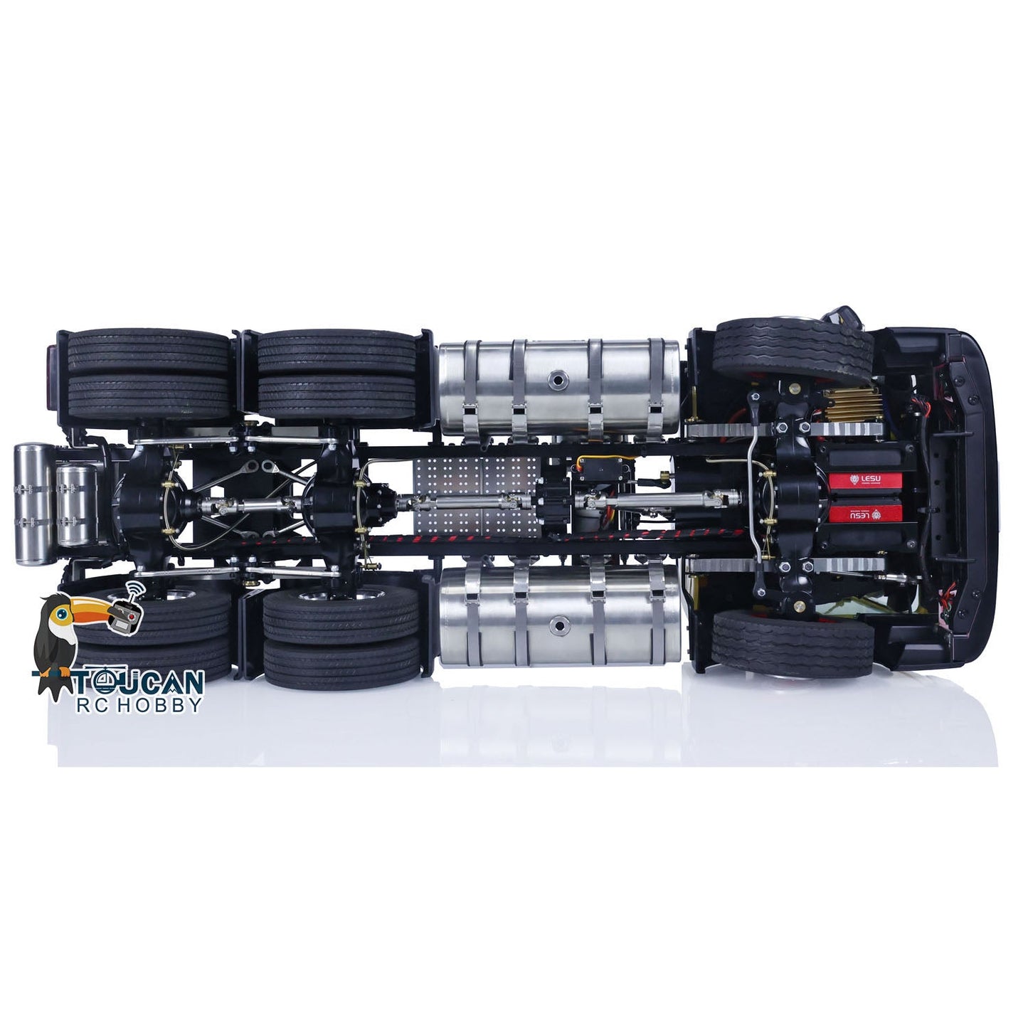 LESU 1/14 6x6 RC Tractor Truck 3 Axles Painted Assembled Remote Control Car Model DIY Emulated Vehicle Optional Versions