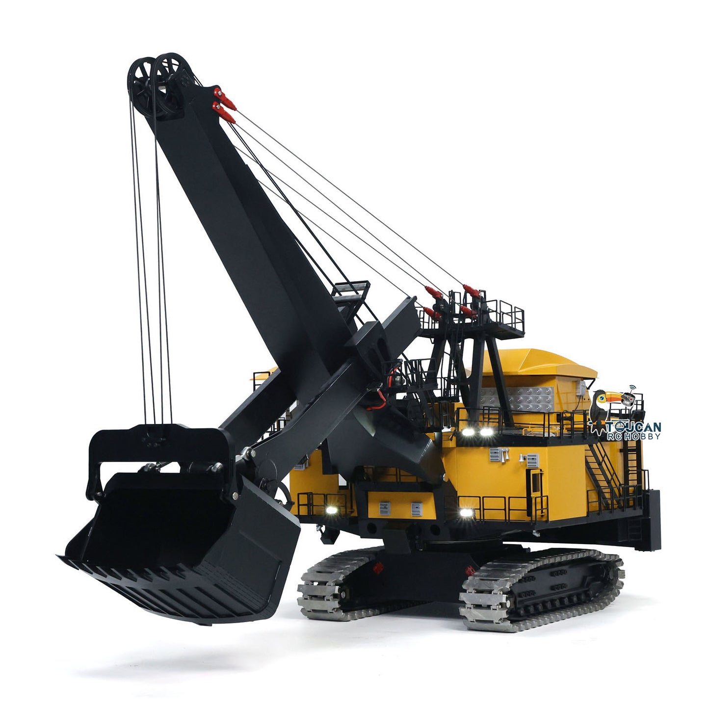 100KG! 1/25 Metal Electric Rope Shovel Excavator RC Mining Digger RTR Heavy Machine with Two Battery H4100 4100