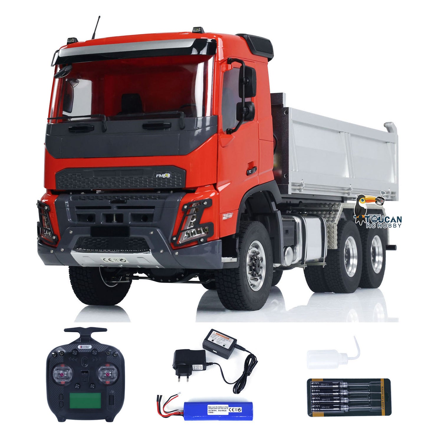 Double E 1/14 Hydraulic RC Dump Truck 6x6 FMX Remote Control Dumper Cars Hobby Model DIY RTR Hobby Model Gift