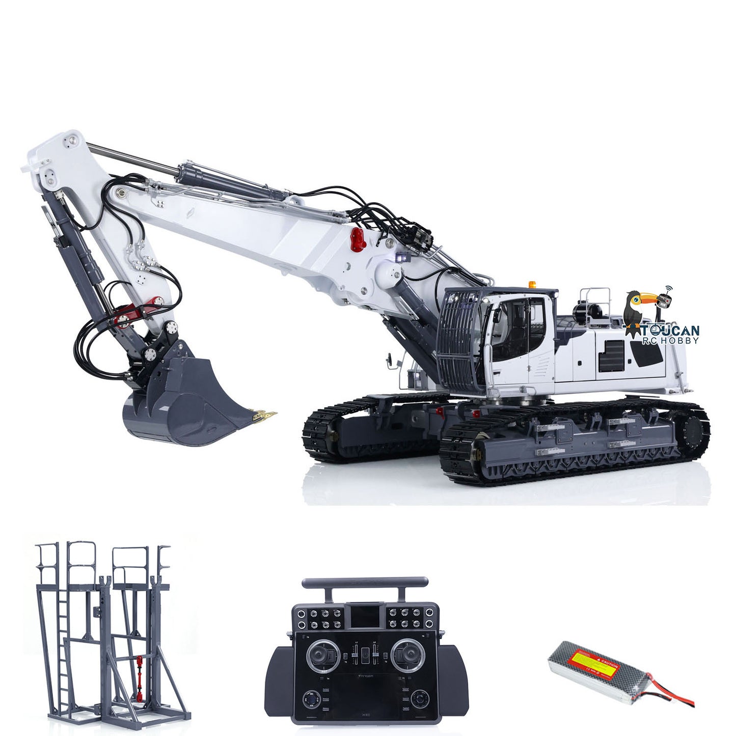 LESU 1/14 RC Full Hydraulic Excavator LR960 RTR Digger Frsky XE Radio Battery Without Sound System