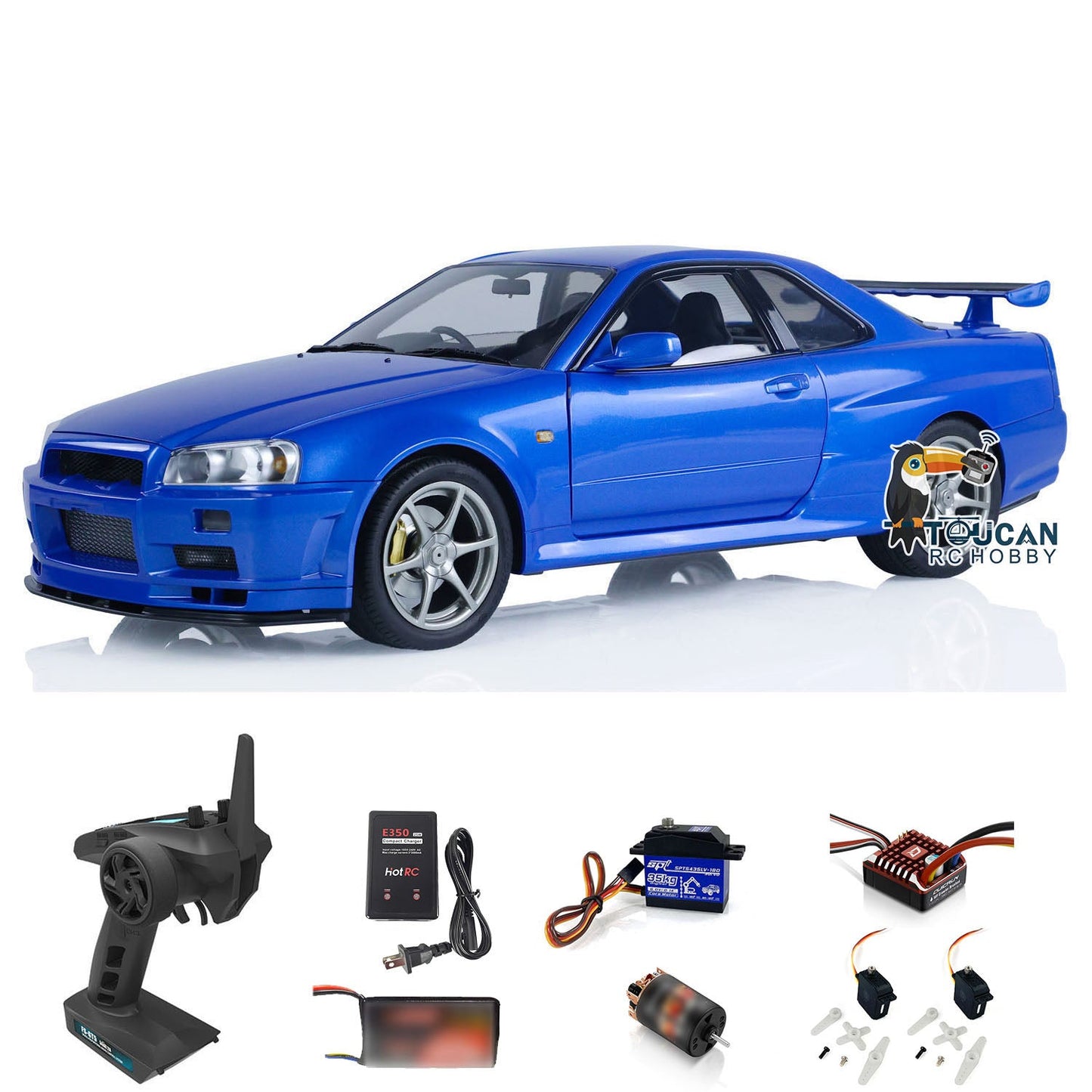 Capo 1/8 R34 RTR 4WD RC Drift Racing Car Metal Radio Controlled High-speed Vehicle Brushless Motor Painted Assembled DIY Model