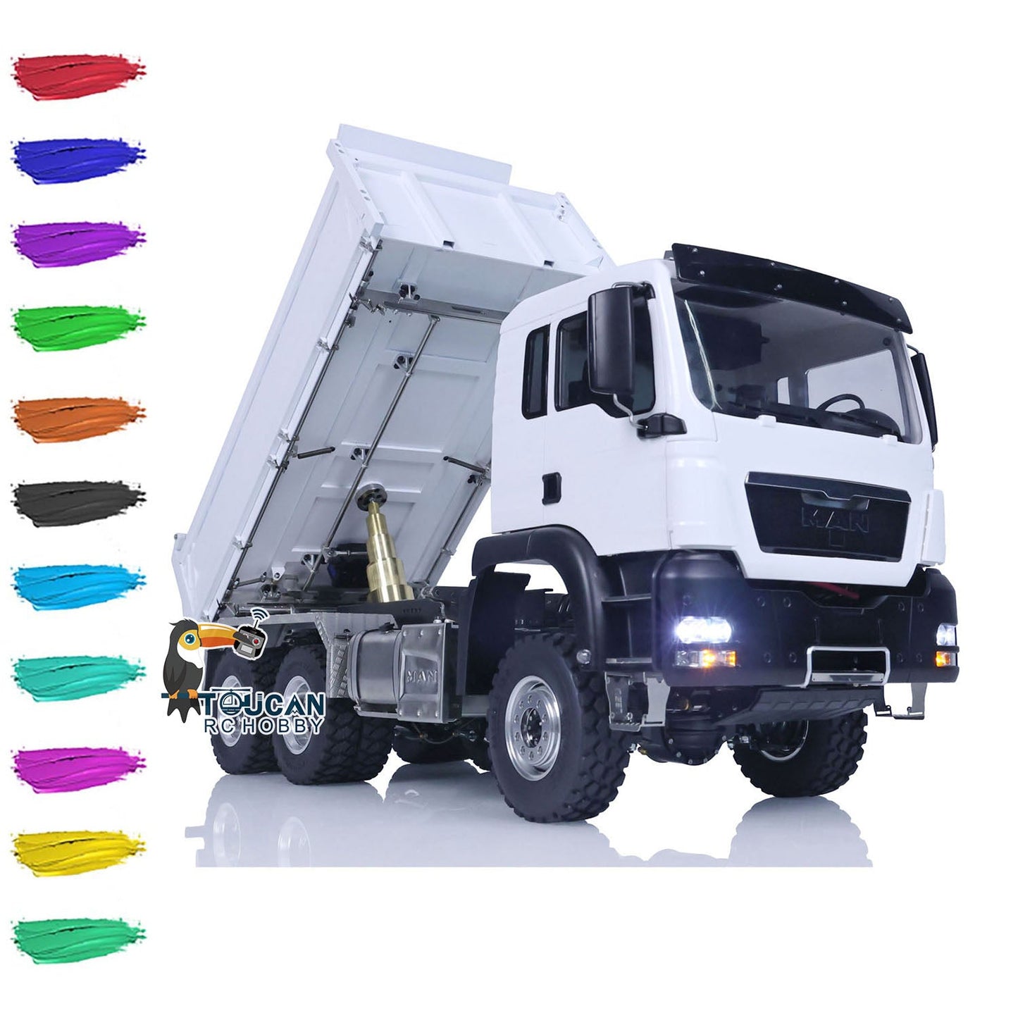 LESU Metal 1/14 RC Hydraulic Euipment Radio Control Dumper Truck RTR Tipper Emulated Car Hobby Model Optional Version