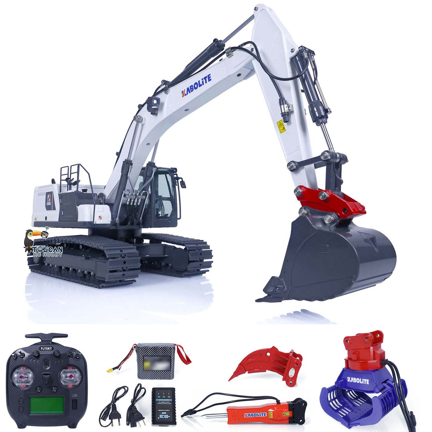 IN STOCK Kabolite K961-100S Metal 1/18 RC Hydraulic Excavator Digger Upgraded Version K336GC 10000mAh Battery Construction Vehicle Servo