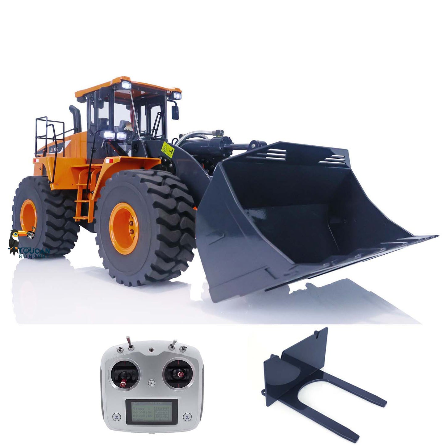 XDRC Metal WA470 1/14 Hydraulic RC Loader Remote Control Trucks 980L PNP Cars Hobby Model Light Sound Sand Bucket