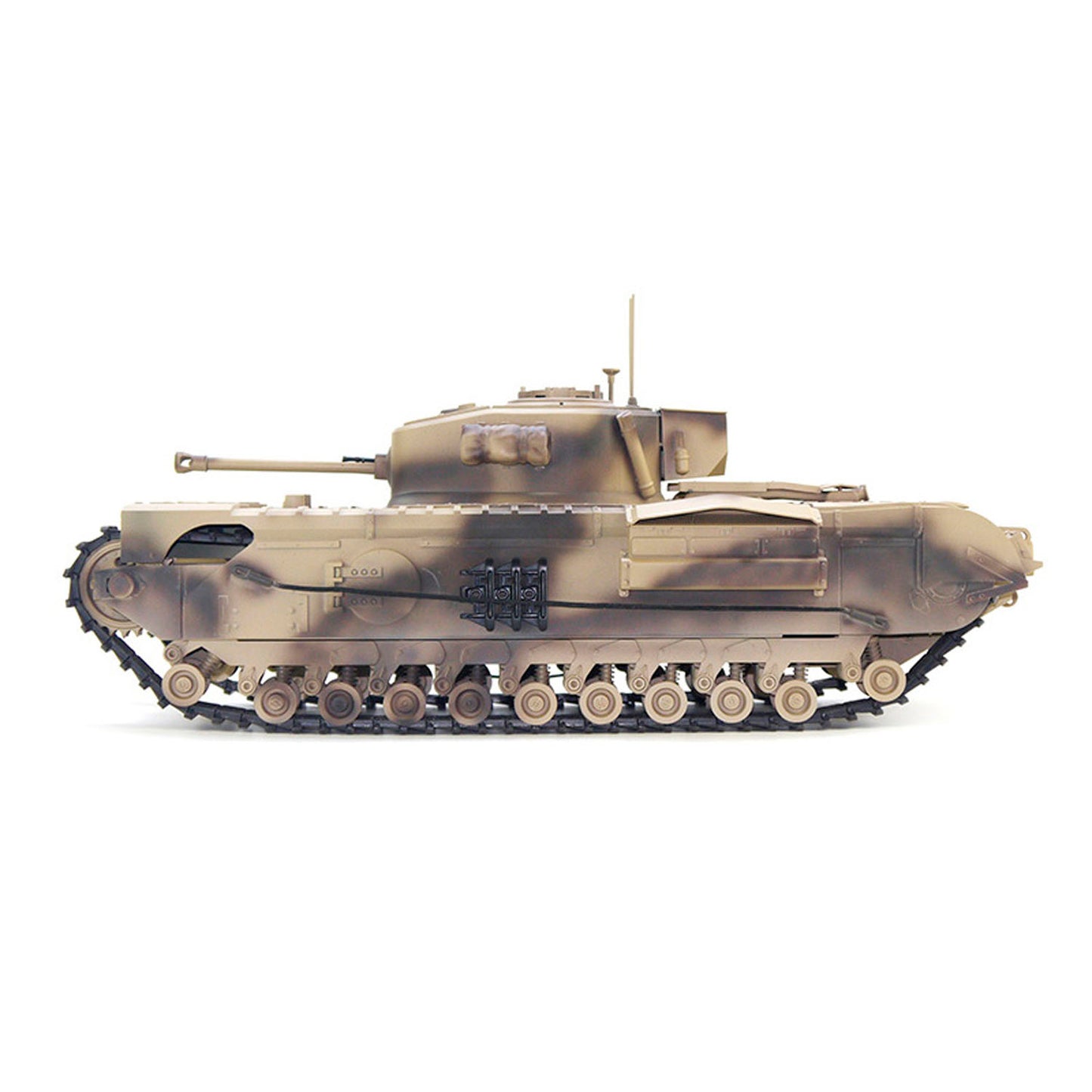 1/16 Military RC Battle Tank Churchill Mk.VII Metal Tracks Tongde Electric Tanks Light Sound Infrared Battle System Smoke Unit