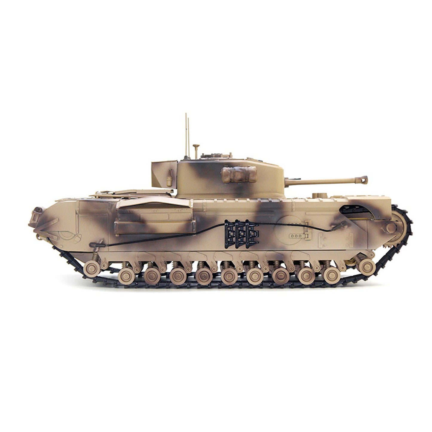 1/16 Military RC Battle Tank Churchill Mk.VII Metal Tracks Tongde Electric Tanks Light Sound Infrared Battle System Smoke Unit