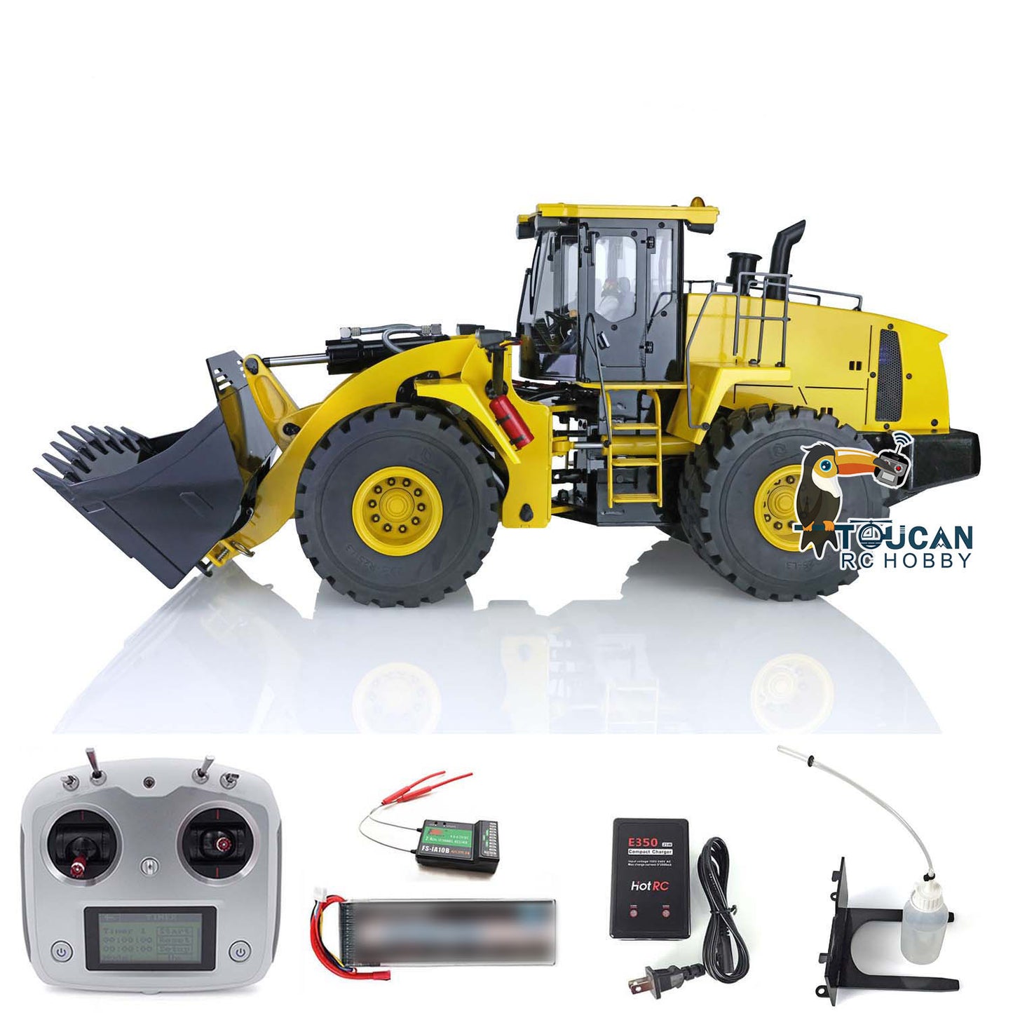 Metal XDRC 1/14 WA470 Hydraulic RC Loader RTR Remote Control Car Painted Model ESC Motor Servo Light Sound Battery Sand Bucket