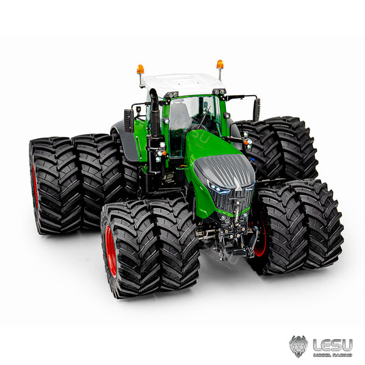 Double Wheeled LESU AOUE 1050 4x4 1/14 Metal Hydraulic RC Tractor Car Light Smoking Simulation Sound Radio Controlled Farm Truck
