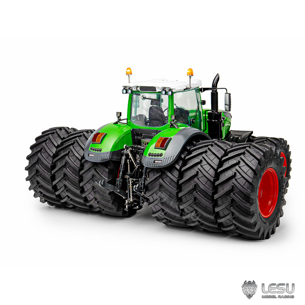 Double Wheeled LESU AOUE 1050 4x4 1/14 Metal Hydraulic RC Tractor Car Light Smoking Simulation Sound Radio Controlled Farm Truck