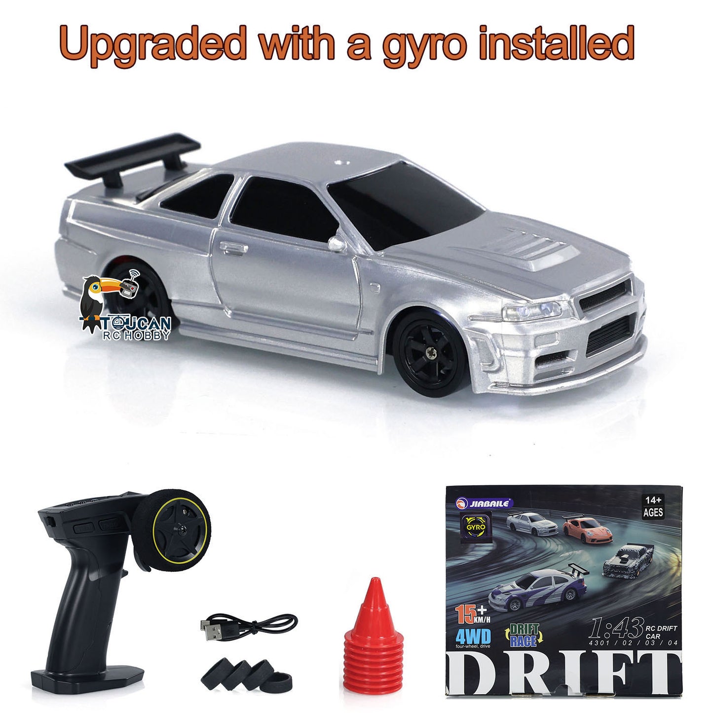 ¡¾FREE SHIPPING¡¿US STOCK Upgrade Version 4Pcs 1/43 Scale RC Drift Race Car Gyro 4WD Ready to Go Mini Car Toy High Speed Model