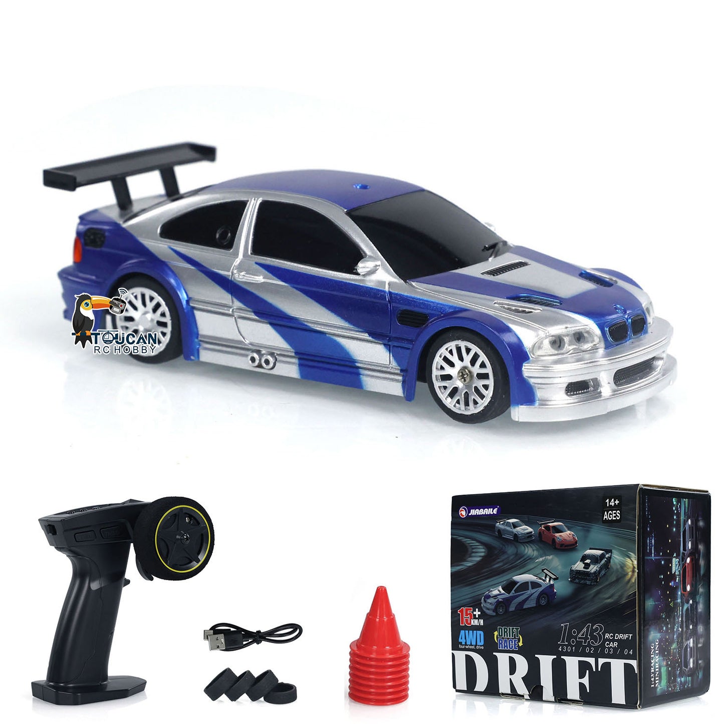 ¡¾FREE SHIPPING¡¿US STOCK 4PCS 1/43 Radio Control Drift Car 4WD RC 2.4g Mini Race Car High Speed Model Toy