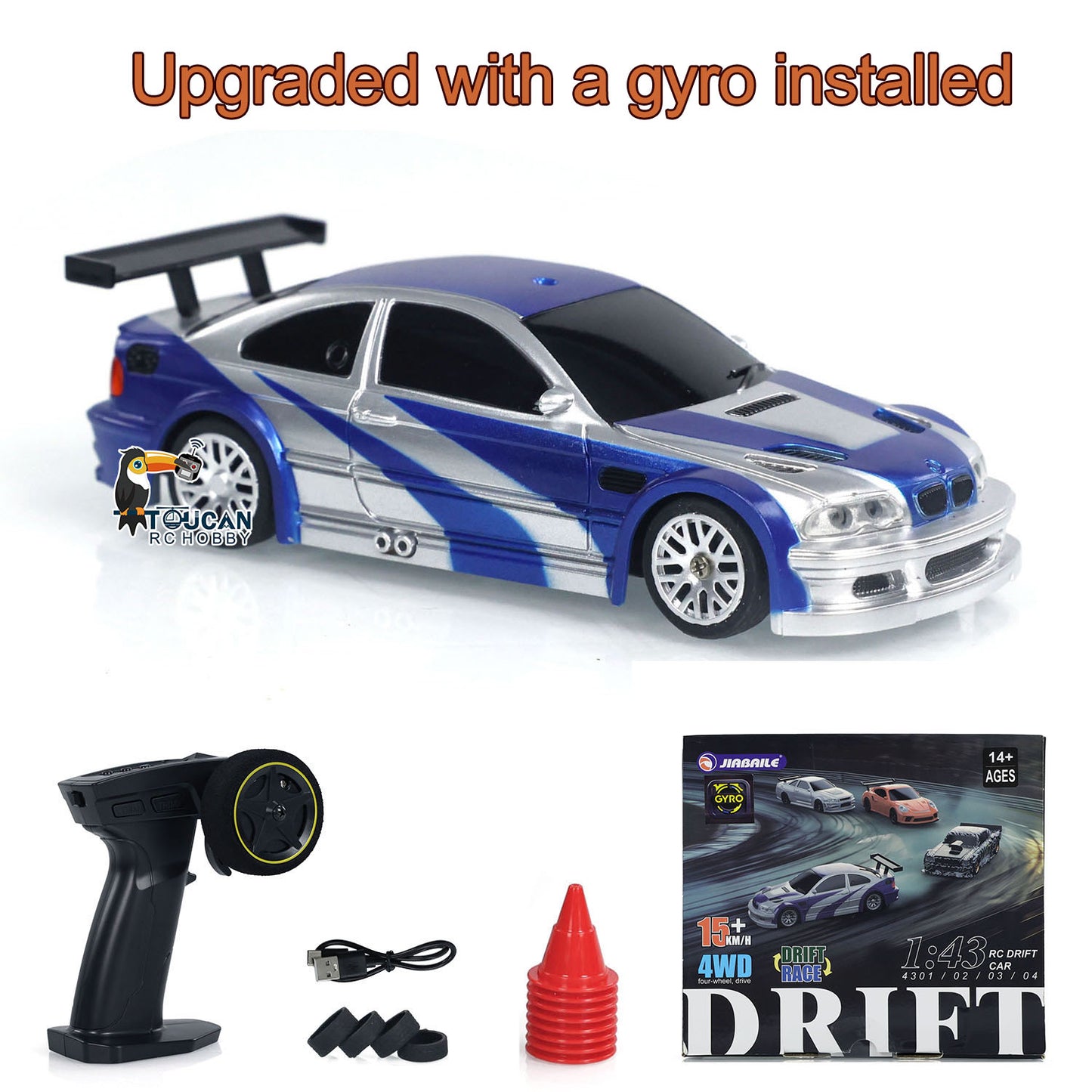 ¡¾FREE SHIPPING¡¿US STOCK Upgrade Version 4Pcs 1/43 Scale RC Drift Race Car Gyro 4WD Ready to Go Mini Car Toy High Speed Model
