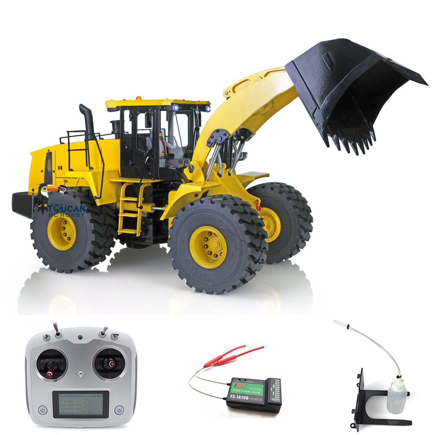 XDRC Metal WA470 1/14 Hydraulic RC Loader Remote Control Trucks 980L PNP Cars Hobby Model Light Sound Sand Bucket