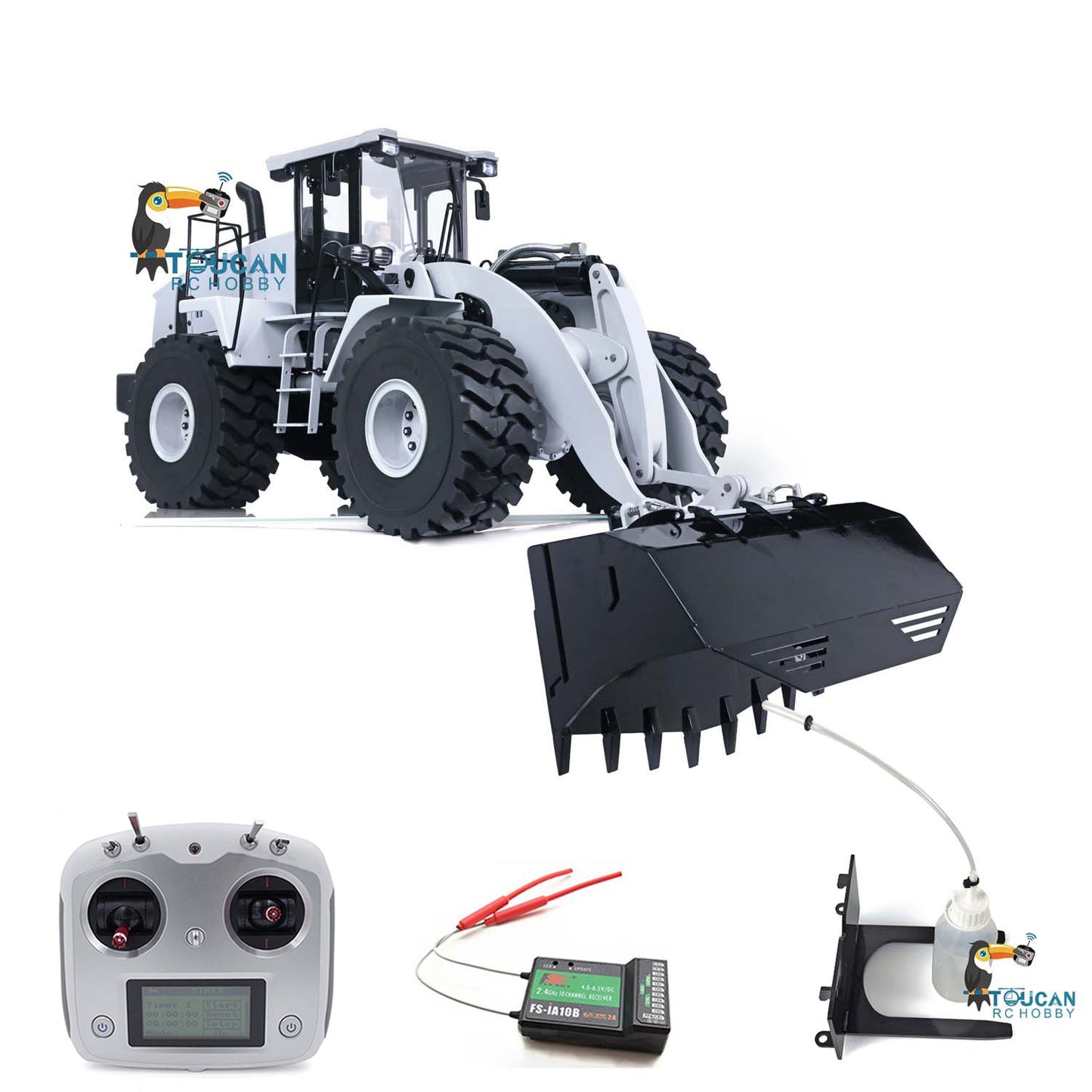 XDRC Metal WA470 1/14 Hydraulic RC Loader Remote Control Trucks 980L PNP Cars Hobby Model Light Sound Sand Bucket