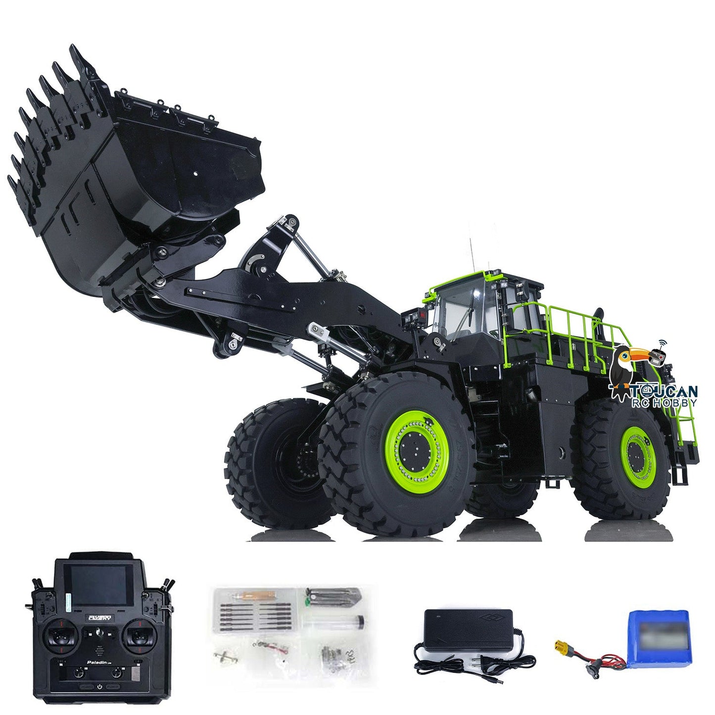 Kabolite 1/14 988K Metal K988 100S RC Hydraulic Heavy Loader PL18 Lite Radio Control Truck Upgraded Vehicle RTR 6CH Reversing Valve