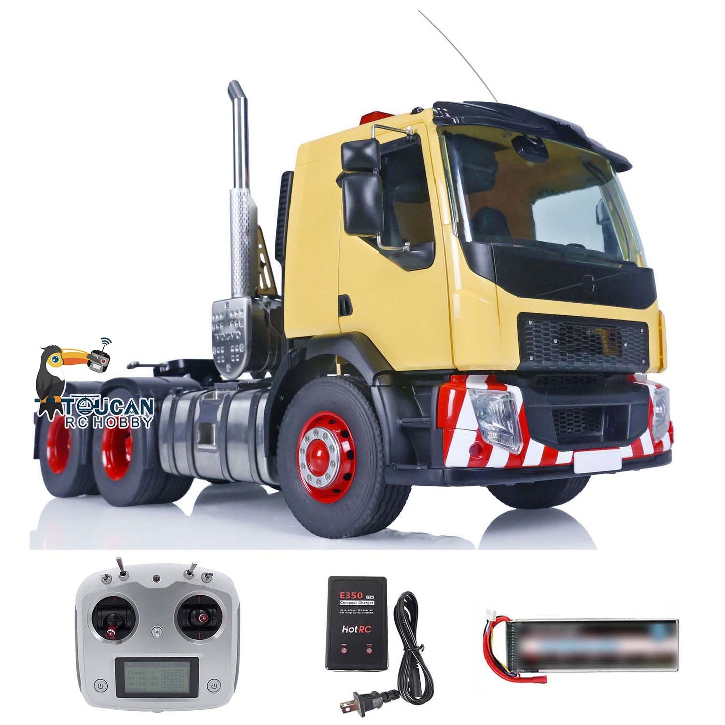 Second-Hand 99%New 6x6 1/14 RC Tractor Truck LESU RTR Remote Control Car Metal Chassis Sound Lights