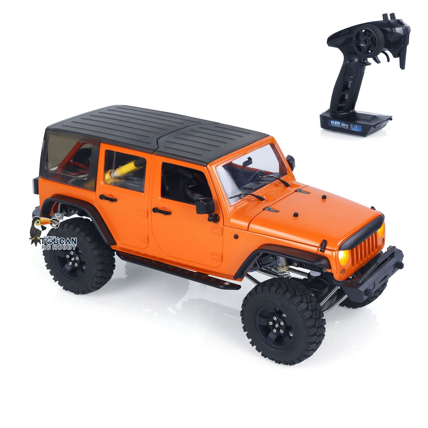 CAPO 1/18 RC Crawler Car CUB2 RTR Remote Control Off Road Vehicle 2-Speed Transmission Flysky GT5 Radio Battery Light Sound