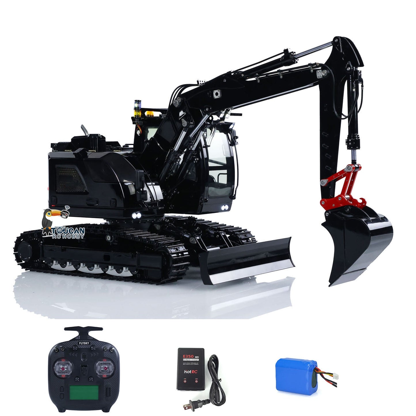 Metal 1/14 RC Hydraulic Excavator LR 914 5ways Valve Remote Control Digger Model RTR Construction Vehicle ST8 Radio Battery