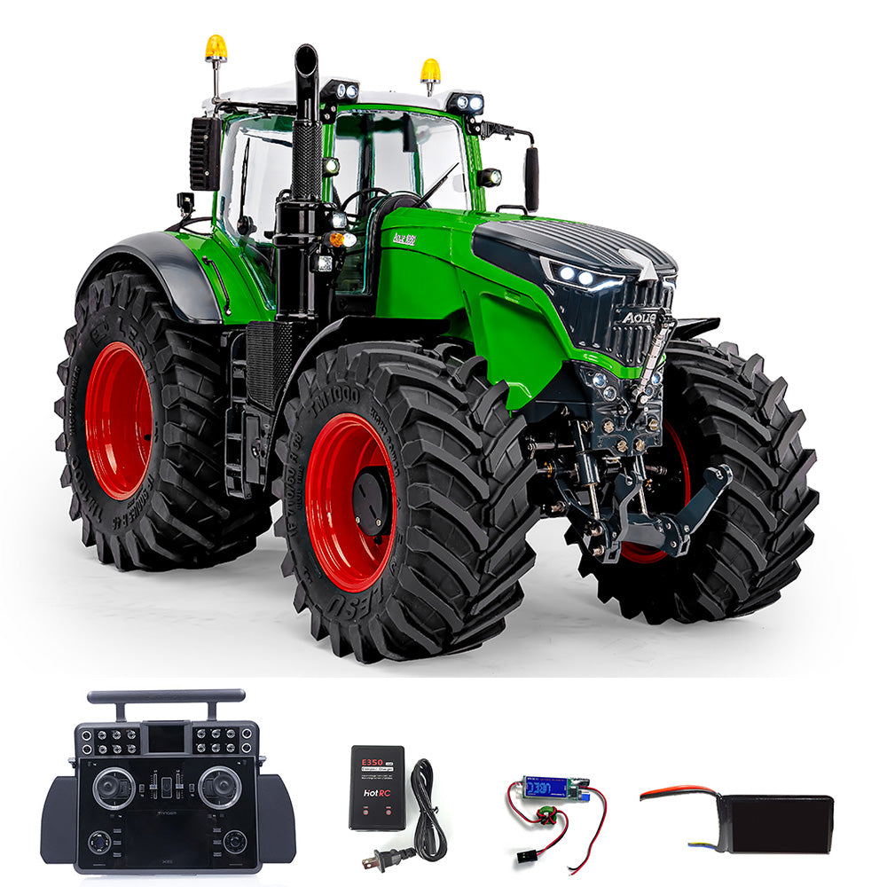 LESU AOUE 1050 4x4 1/14 Hydraulic Metal RC Tractor With Radio Battery Smoke Unit Upgrade Sound System