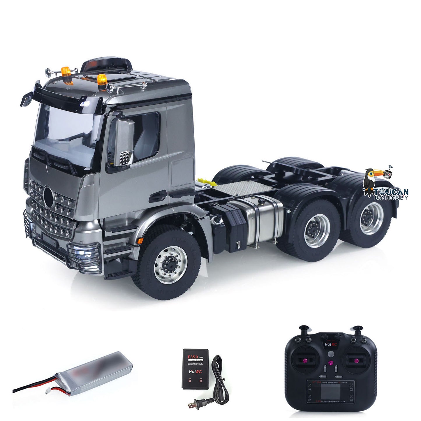 6X6 1/14 Radio Controlled Lorry Car RC Tractor Truck Model Battery RTR NO Lock Differential Axles 2Speed for TAMIYA Semi Trailer