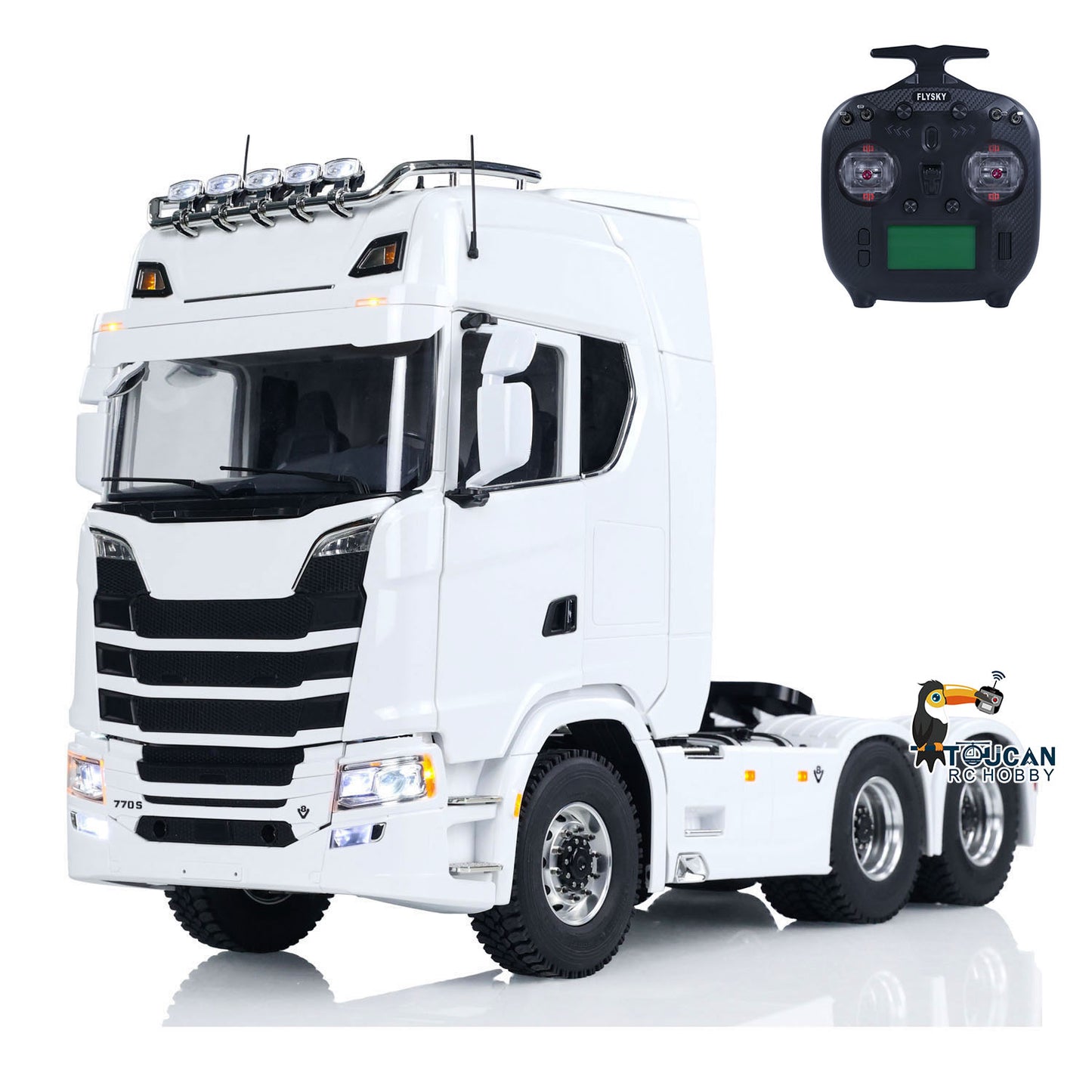 1/14 770S RC Tractor Truck Metal Chassis 6x6 Remote Control Car 770 with 2-speed Transmission