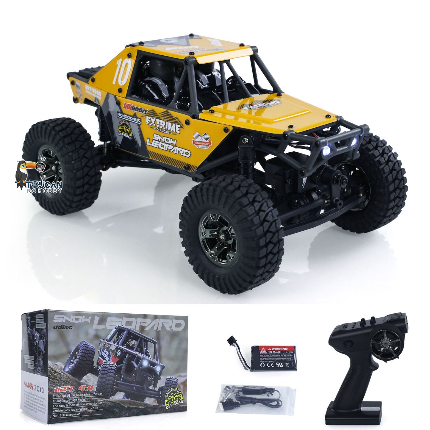 UdiRC UCX2405PRO 1/24 2.4G 4WD RC Rock Crawler Brushless Motor ESC Radio Controlled Off-Road Vehicles RTR Model Car Toys Battery
