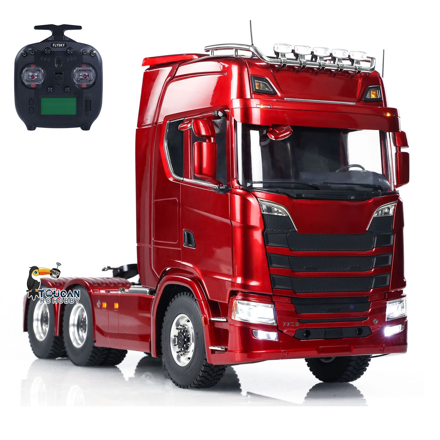 1/14 770S RC Tractor Truck Metal Chassis 6x6 Remote Control Car 770 with 2-speed Transmission