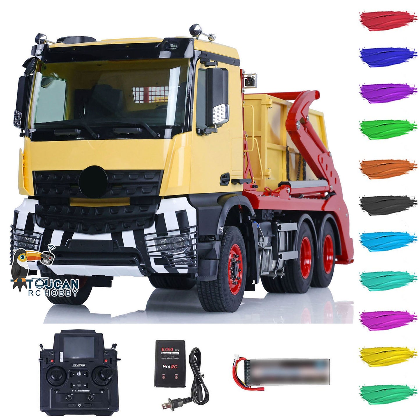 1/14 RC Hydraulic Skip Loader VL18U K3363 PL18EV Lite Metal Swing Arm Dump Truck