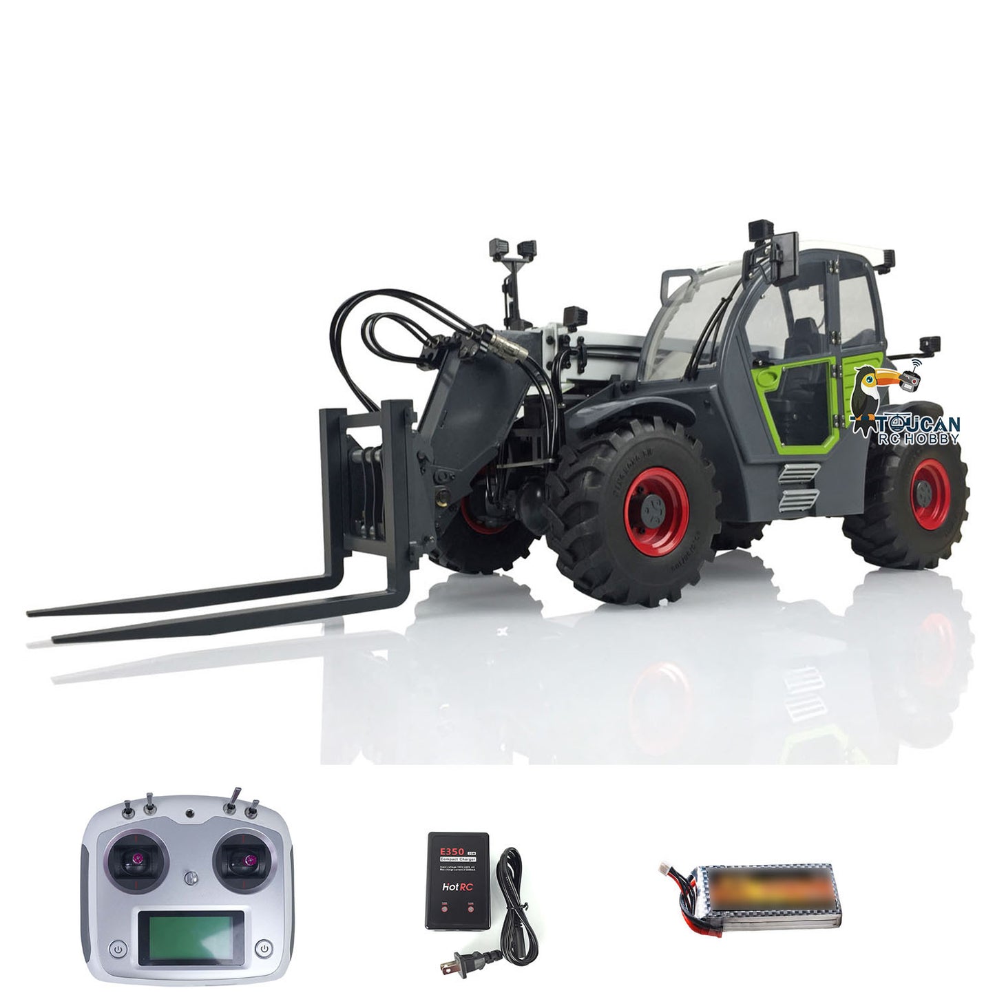 JDM-128 RC 1/14 Scale RTR Hydraulic Forklift Loader Painted Model Vehicle