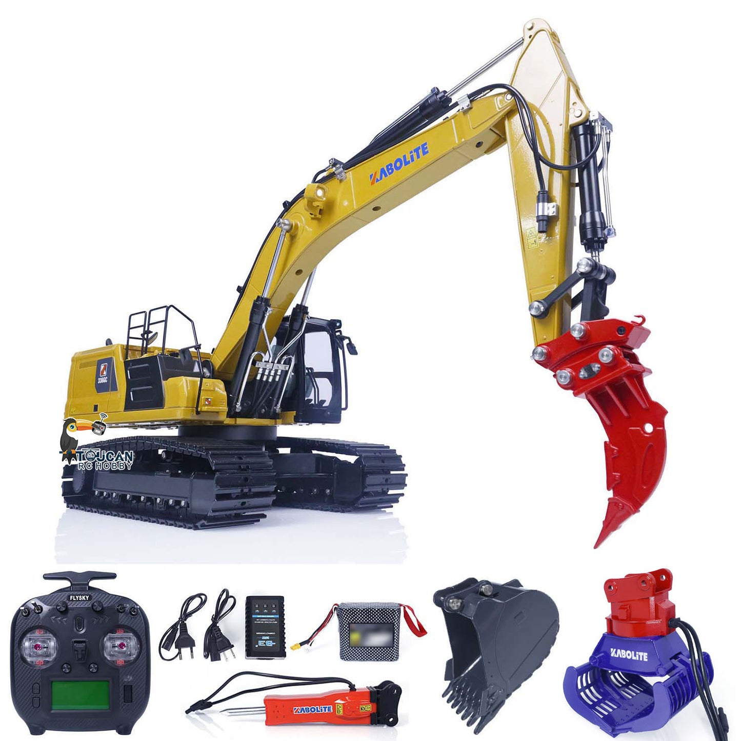 In Stock Kabolite K961-100S Metal 1/18 RC Hydraulic Excavator K961 100S RTR Remote Control Digger Model RTR Construction Vehicle K336GC