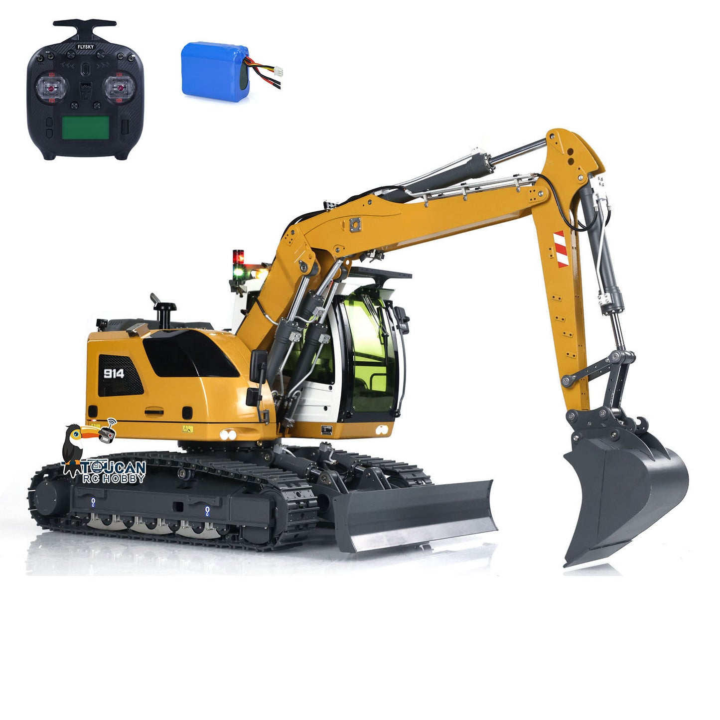 CUT 1/14 Scale 914 5-ways RC Hydraulic Excavator RTR with Light System Sound System