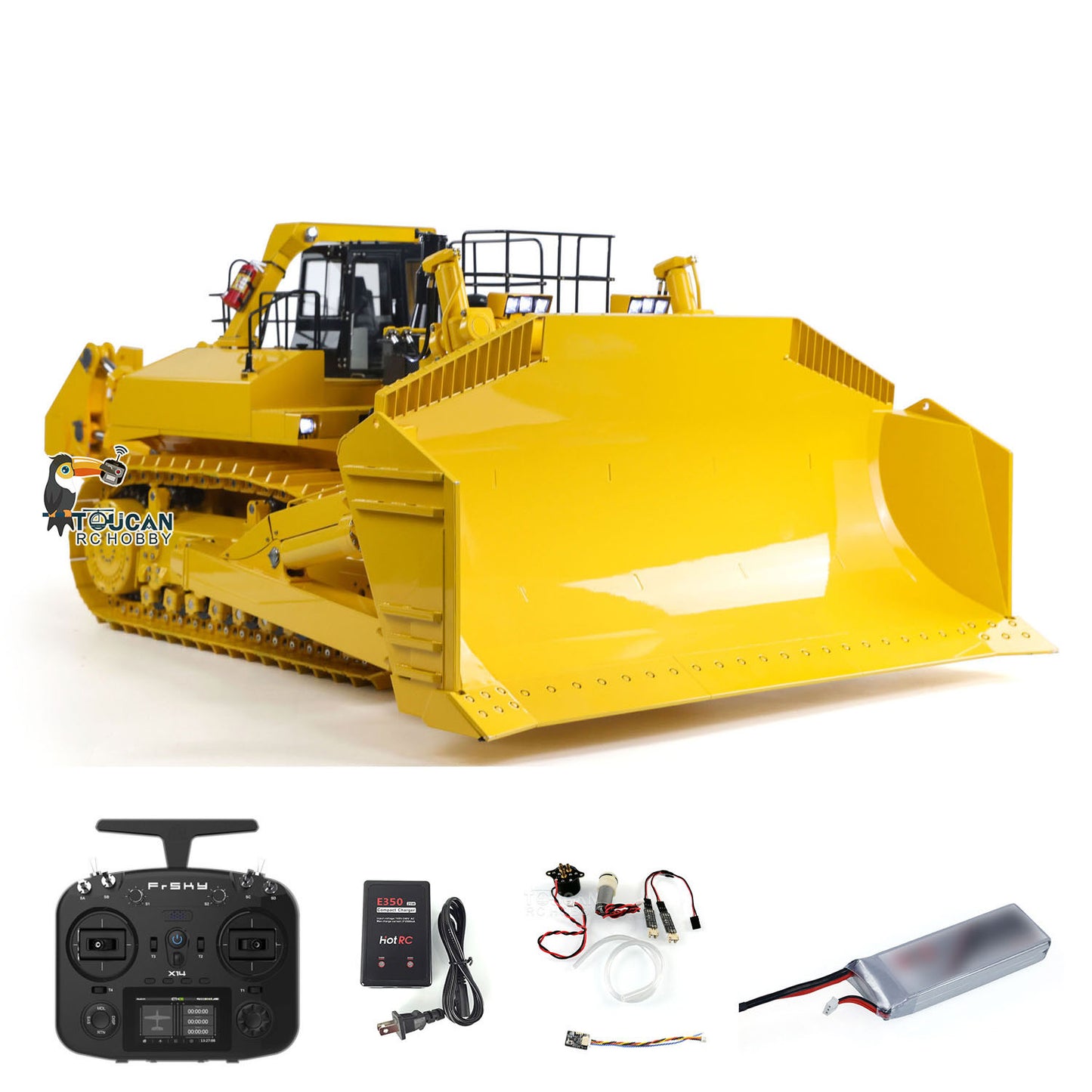 JDMODEL Metal 1/14 RC Hydraulic Bulldozer 575 Heavy Machine Huge Dozer Model Frsky X14 Radio System