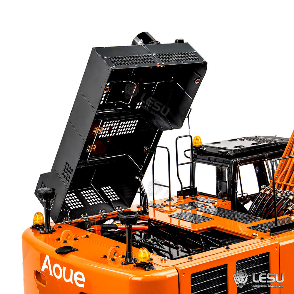 90% Metal LESU Aoue ZX490 490 1/14 Remote Control Hydraulic Excavator Model Metal RC Digger Car 6CH Valve Light Brushless Pump Motor