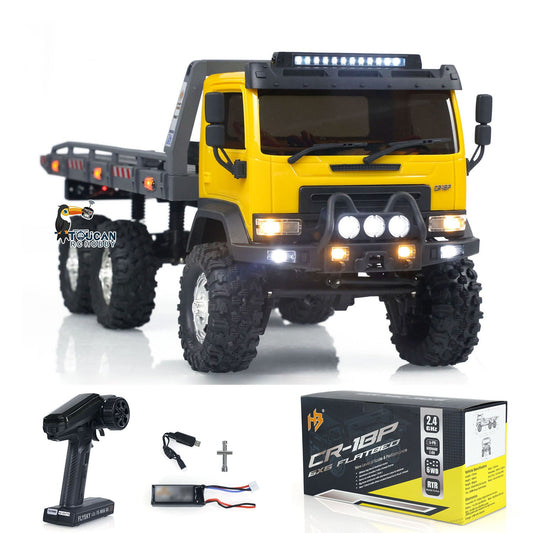 Fast Shipping RTR Flatbed Trailer 6WD RC Crawler 1/18 Off-Road Truck 2-Speed Lights Toy CR18P