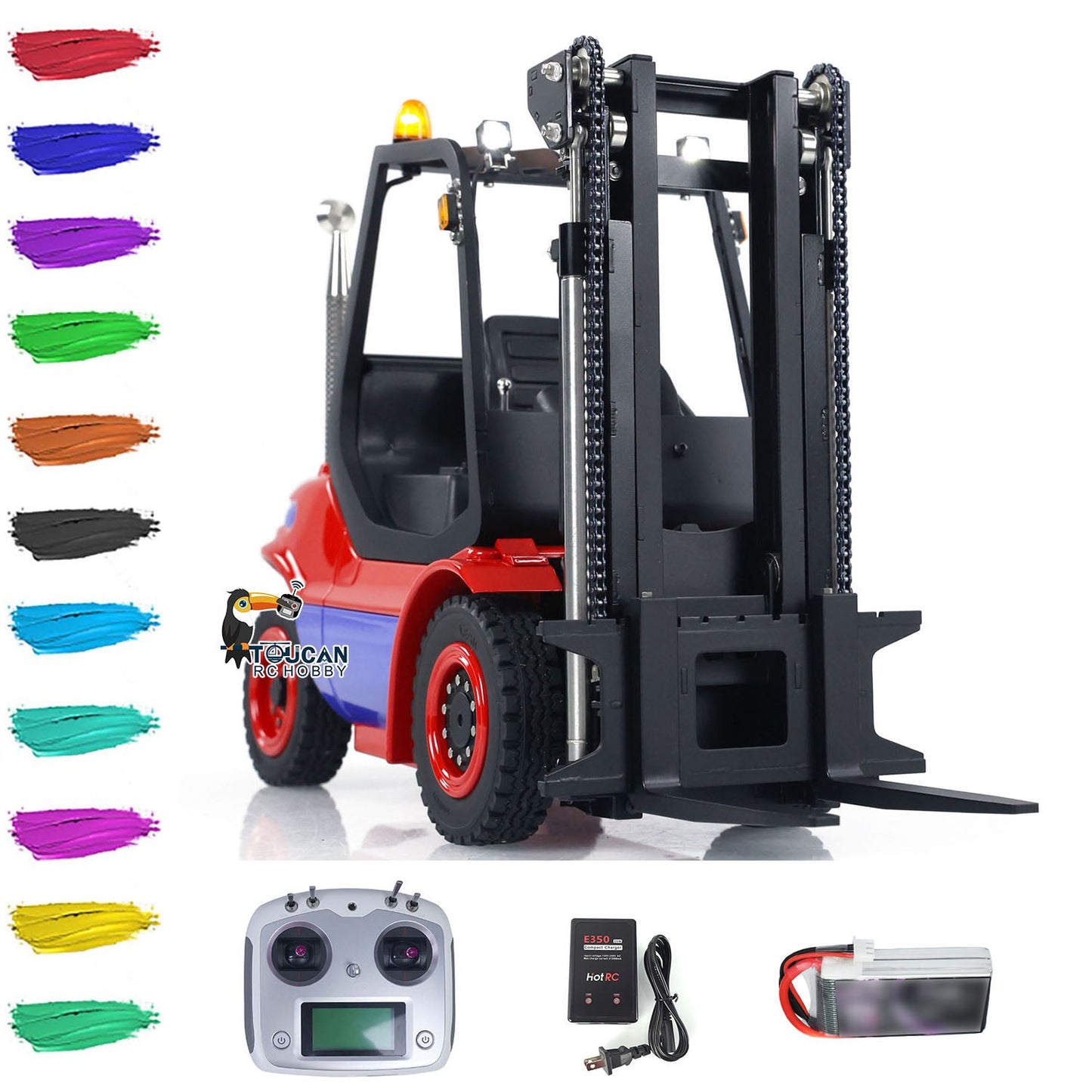 LESU 1/14 Hydraulic RC Forklift Remote Control Fork Lift Truck Transfer Car Model