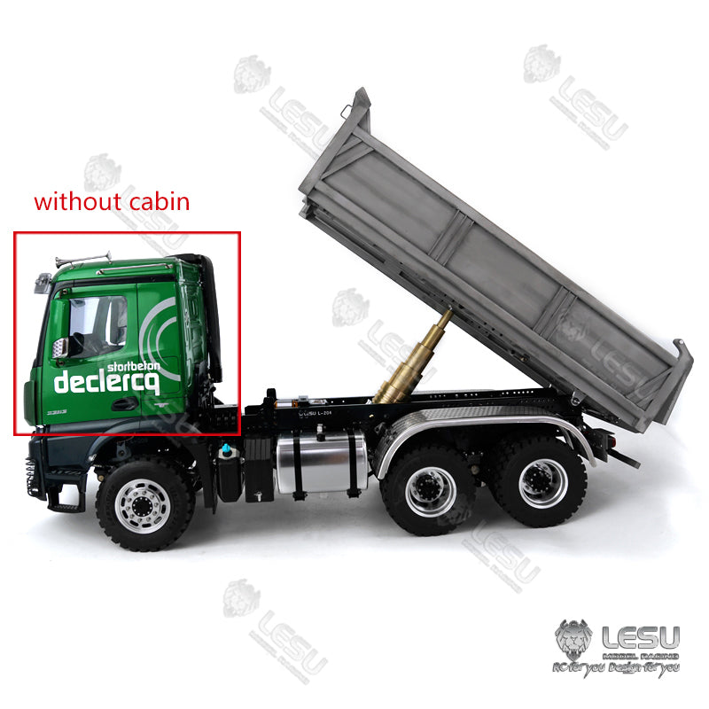 LESU 1/14 3363 3348 6x6 Hydraulic RC Dump Truck Radio Control Car System Valve Pump Metal Cylinder Motor Bcuket W/O Cabin ESC Servo