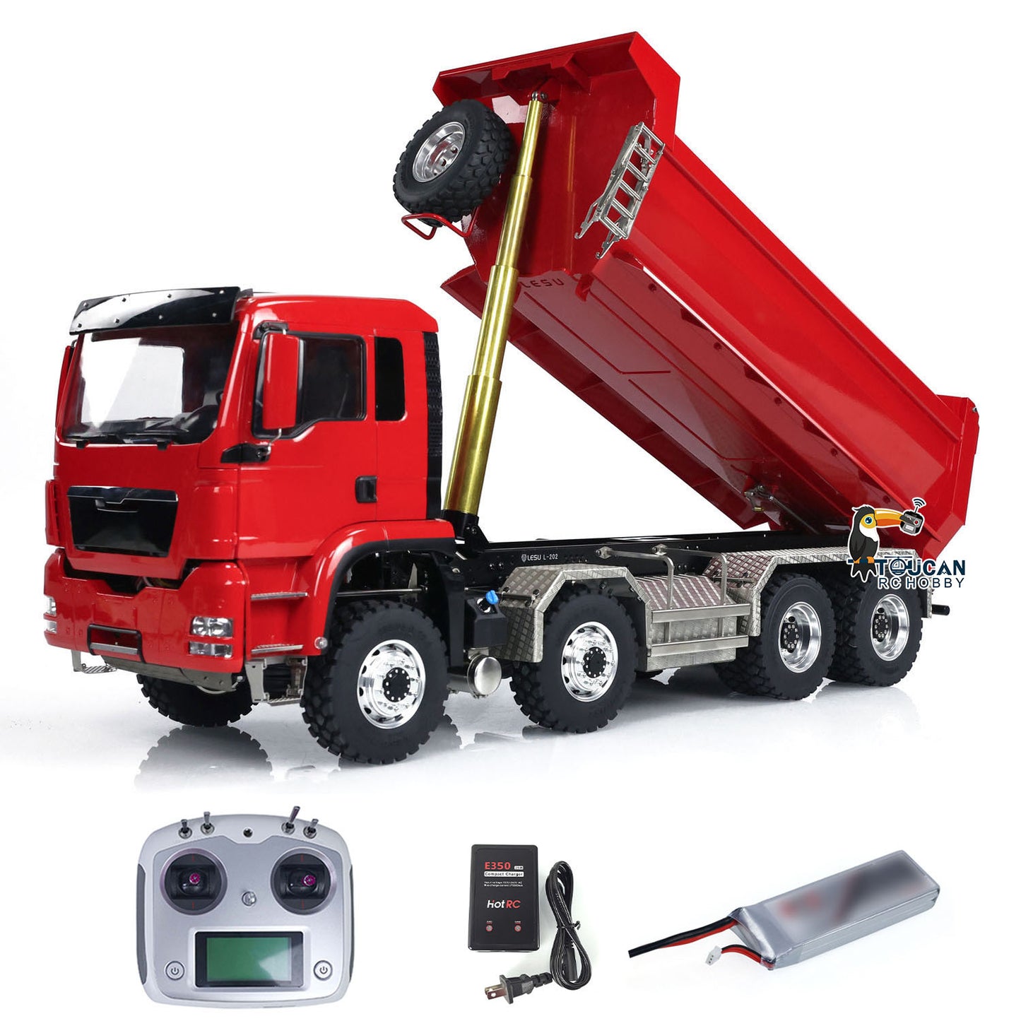 8x8 LESU 1/14 Hydraulic RC Dumper Truck RTR Remote Control Tipper Car Model