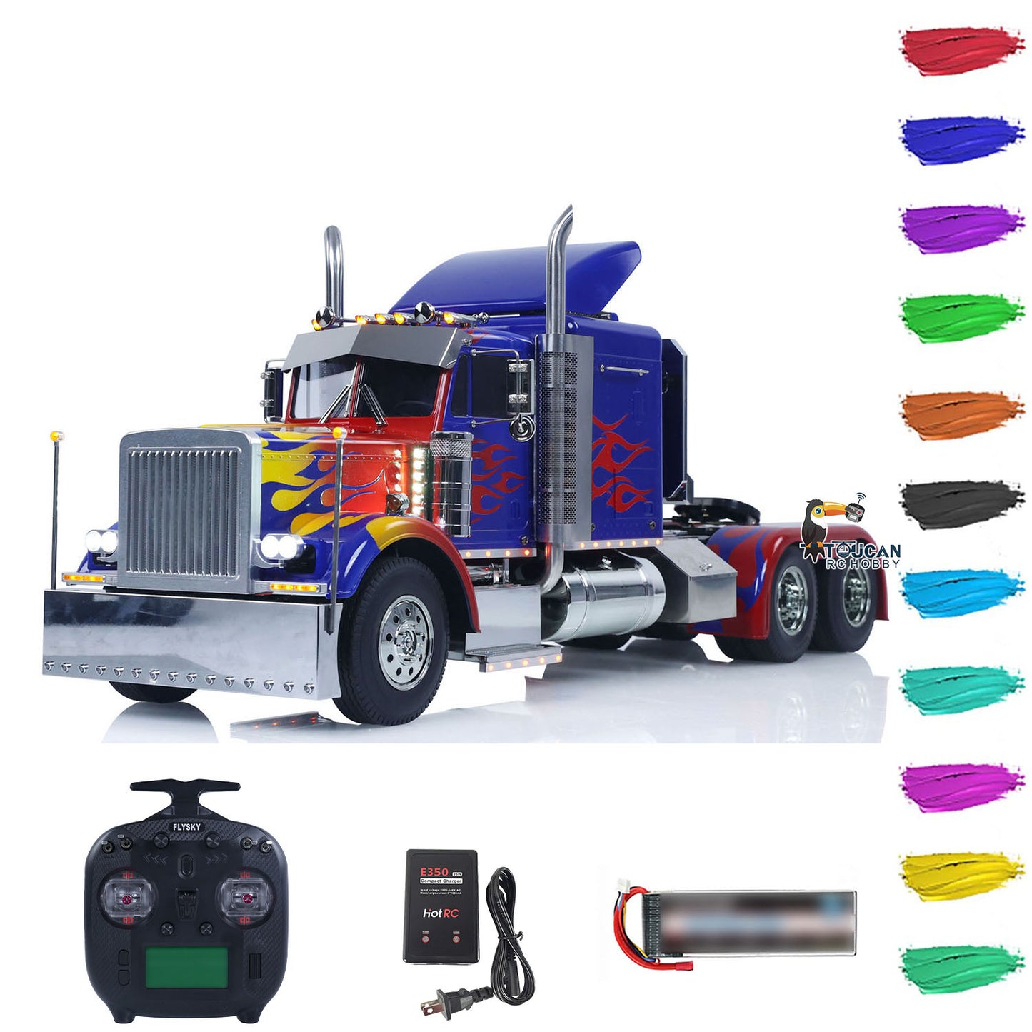 Customized DIY TAMIYA 6x4 1/14 RC Tractor Truck 56344 RTR ST8 Radio Control Lorry Car Sound Light Smoke Unit Chassis Suspension