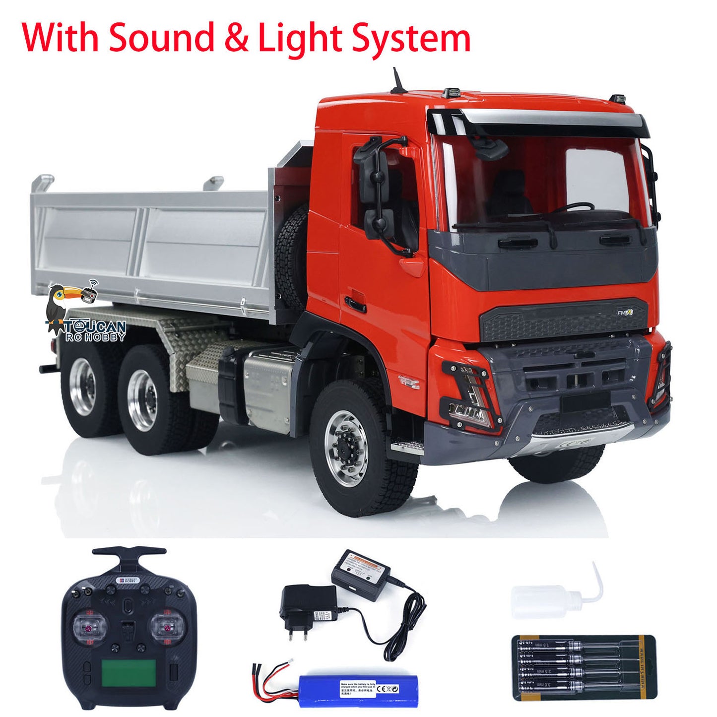 Double E 1/14 Hydraulic RC Dump Truck 6x6 FMX Remote Control Dumper Cars Hobby Model DIY RTR Hobby Model Gift