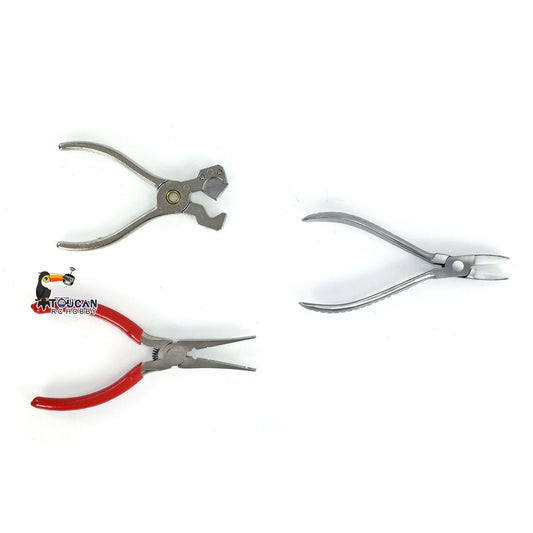 Metal Pliers Painted Flat Nose Pliers for Tubes Sleeves RC Hydraulic Excavator Truck Loader Forklift Dumper Construction Vehicle