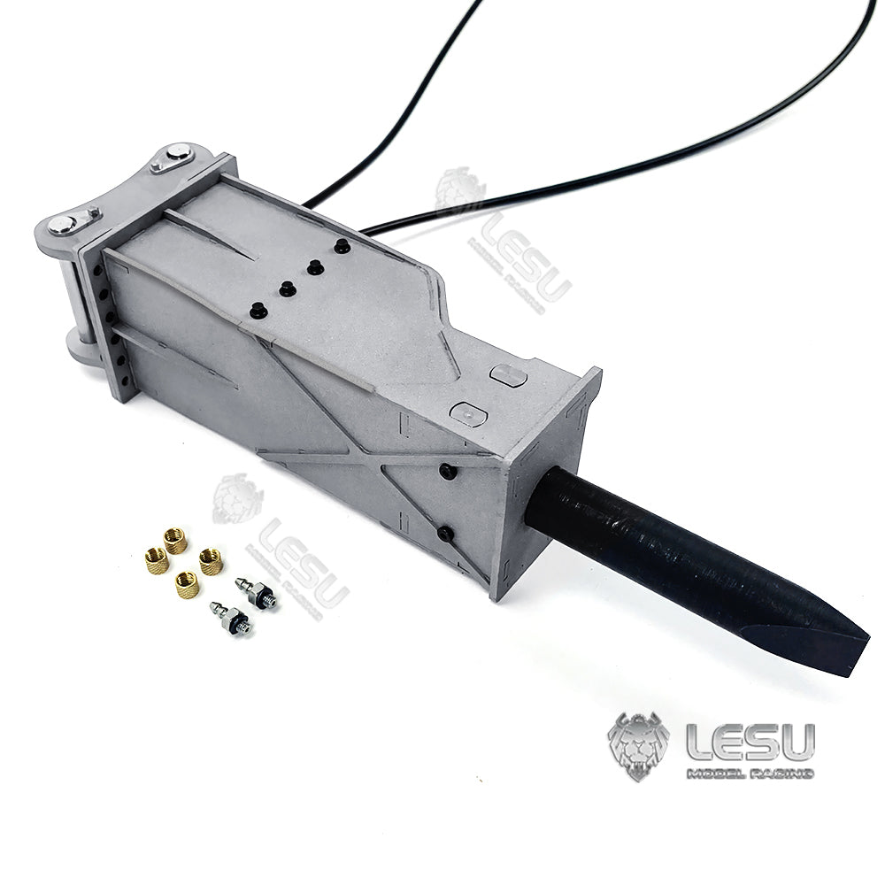 LESU Metal Hammer for 1/14 Hydraulic RC Excavator Remote Controlled Digger Hobby Models AC360 ET26L ET30H Shovel Parts DIY