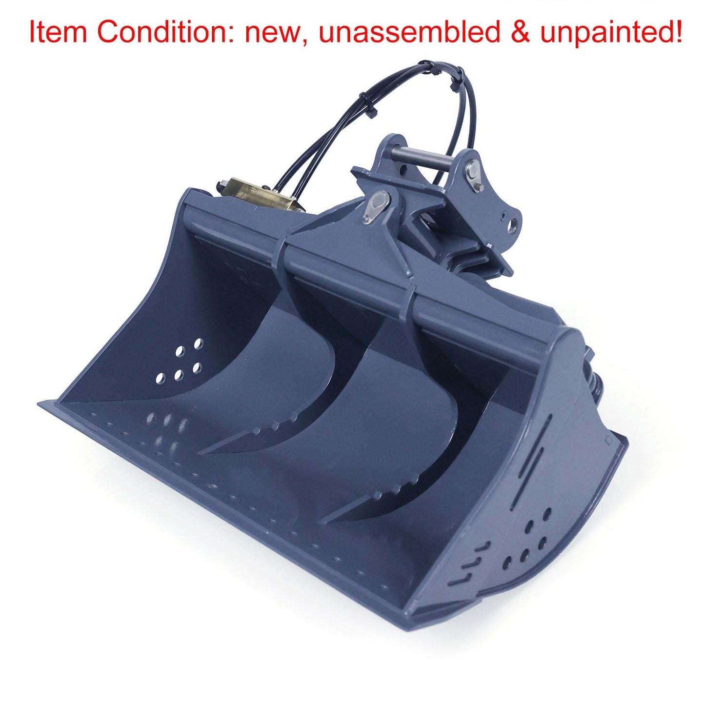 LESU 1/14 Aoue ET26L Metal Hydraulic RC Excavator Painted & Assembled Protective Fence Curved Ripper fork Bucket B