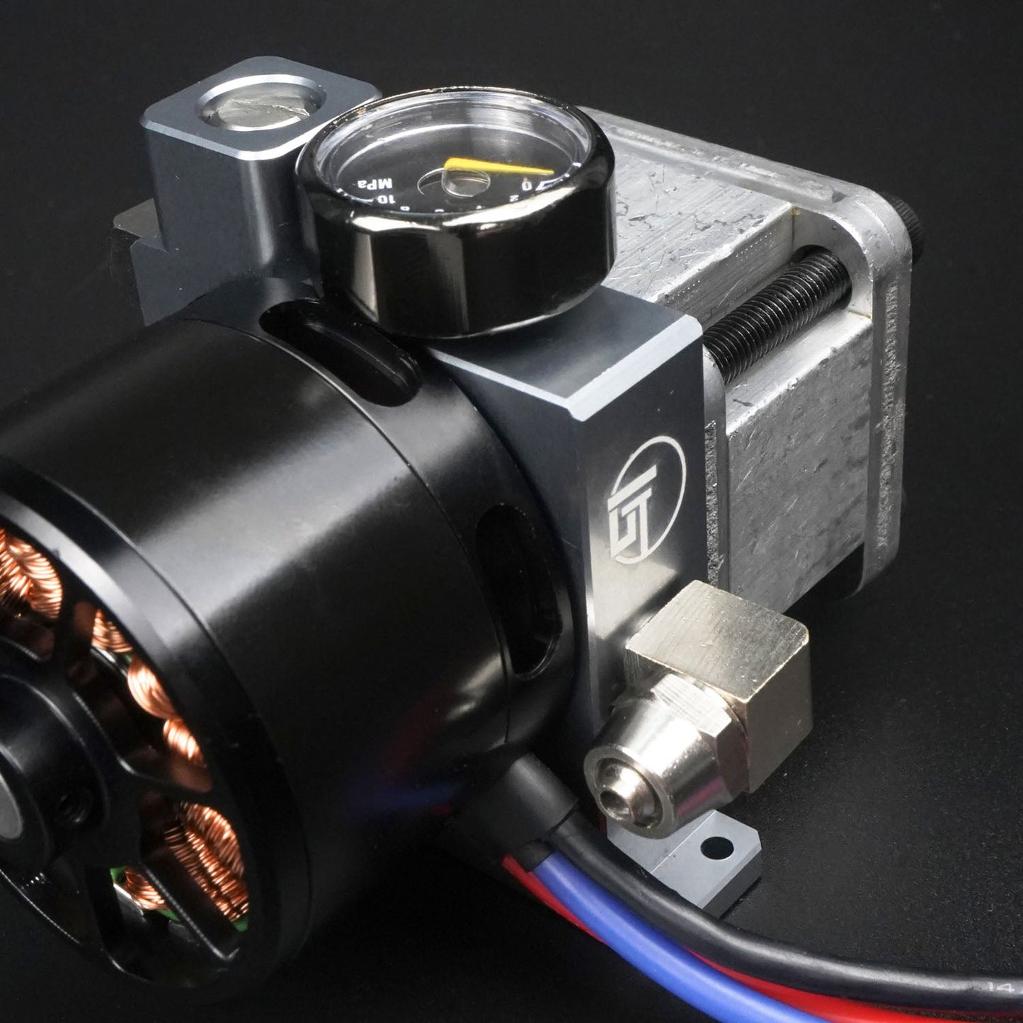 Metal Hydraulic Pump Pressure Gauge for 1/12 1/14 RC Construction Trucks Cars