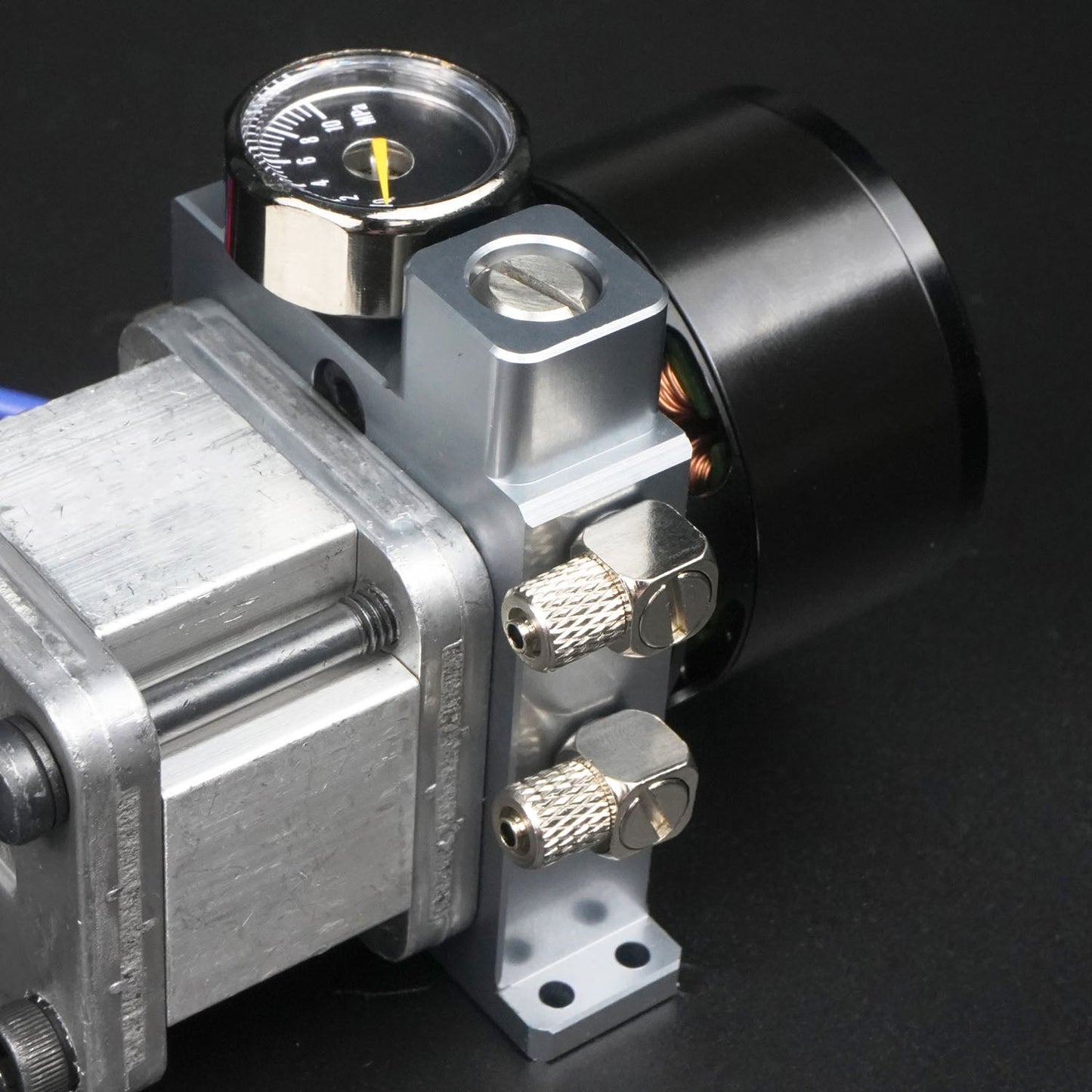 Metal Hydraulic Pump Pressure Gauge for 1/12 1/14 RC Construction Trucks Cars