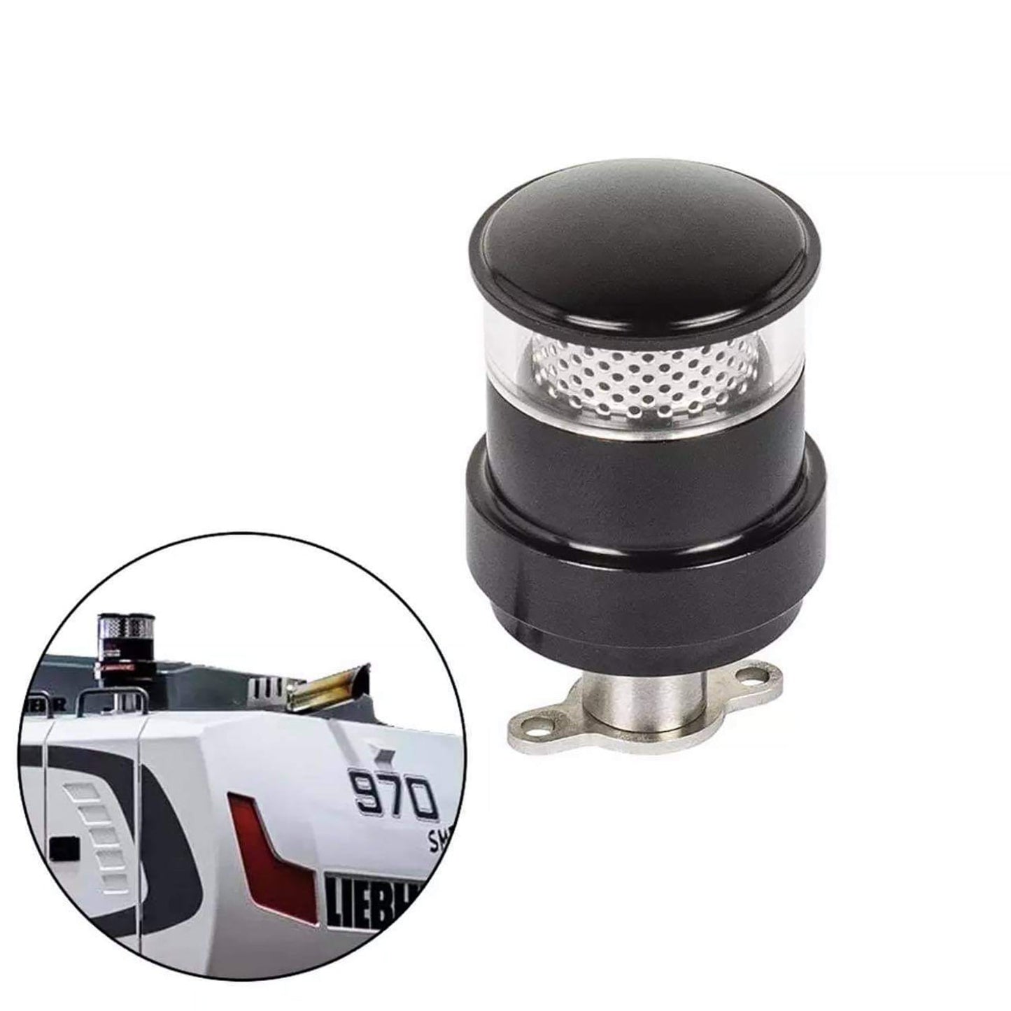 HUINA Kabolite Metal Bucket Guardrail GPS Smoke Unit Ripper Coarse Filter for 1/14 Hydraulic K970 RC Excavator Radio Controlled DIY Models